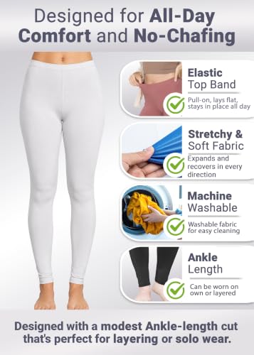 Image of STRETCH IS COMFORT Women's Ultra Buttery Smooth Cotton Leggings, Knee Length Leggings or Shorts | Small to 5X