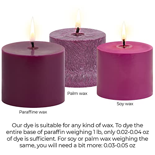 Image of Candle Shop - Purple Color 2 oz- Dye Chips for Making Candles - Candle Wax Dye - A Great Choice of Colors