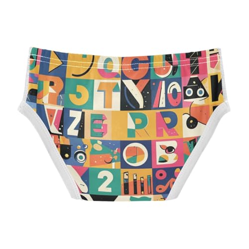 KLL Scandinavian Style Alphabet Little Boys Comfort Nighttime Underwear Cute Children Panties2