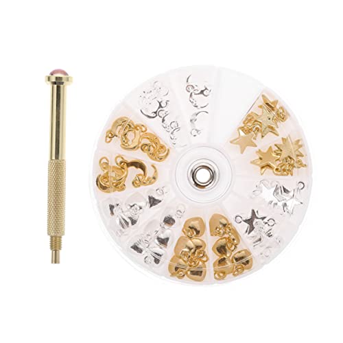 NOLITOY Nail Piercing Tool Kit Manicure Drilling Accessory Nail Art Dangle Charms