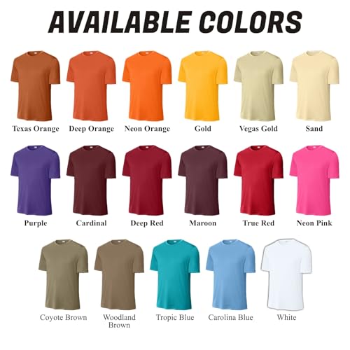 Custom Design T-Shirt, Dry Fit Performance Shirt, Personalized Sports Jersey, Customized Front & Back Printing (ST350)3