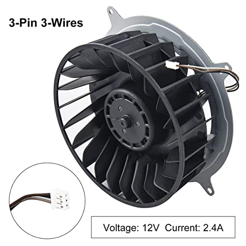 Image of New World Internal Cooling Fan Replacement for Sony Playstation 5 PS5, G12L12MS1AH-56J14 DC12V, Internal Cooler Fan Replacement for Sony Playstation 5 PS5-17 Blades