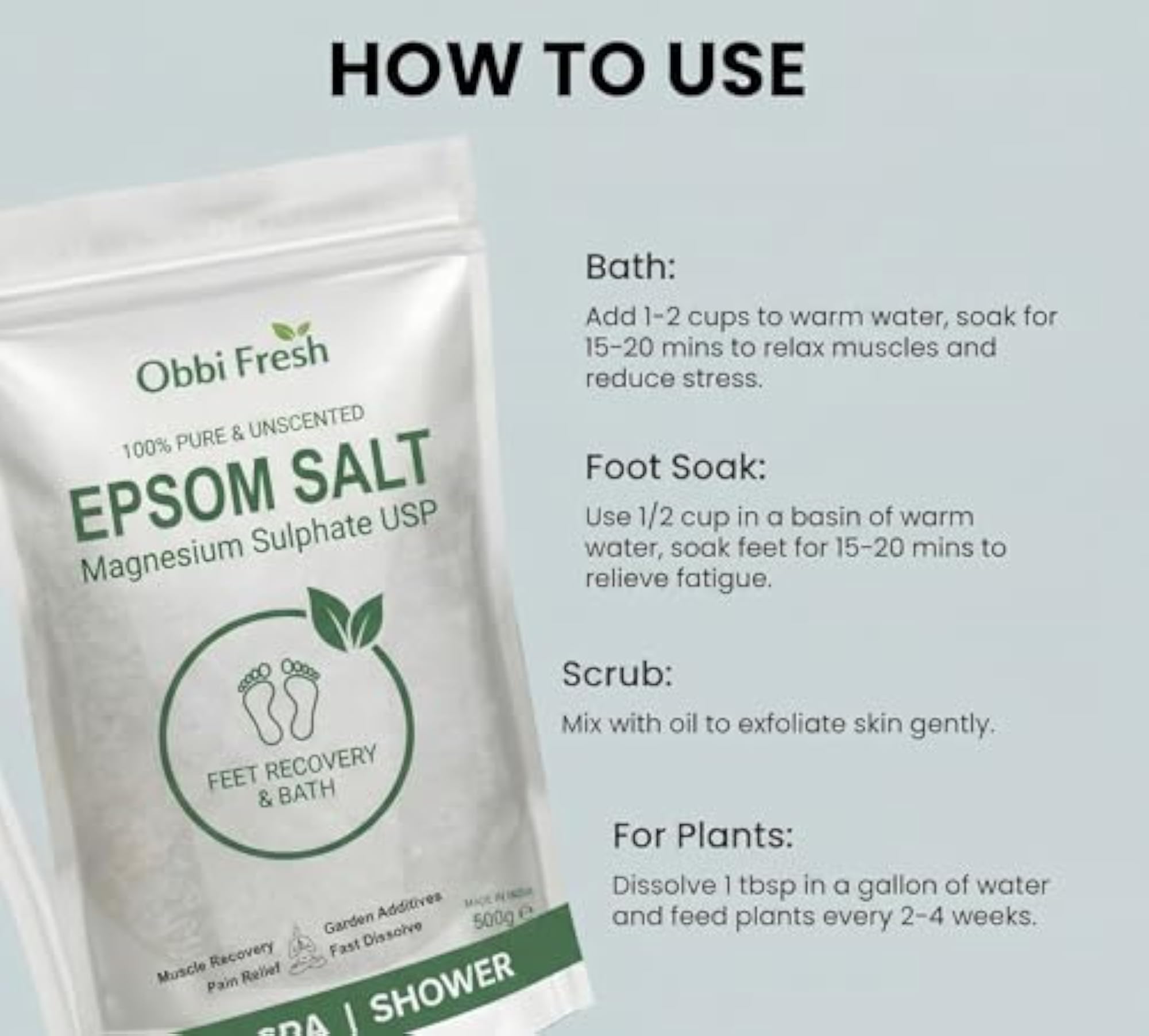 Epsom Salt, 450gm for Relaxation and Pain Relief