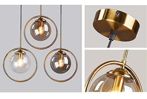 Lámpara de techo de latón para iluminar espacios oscuros con estilo nórdico 3
