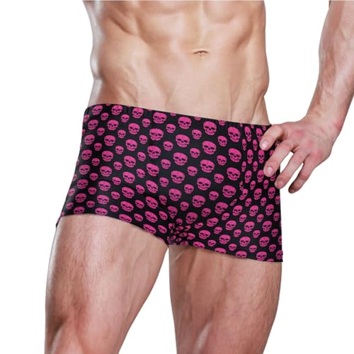 Skull Mens Swim Trunk Swimwear Bathing Suit Swim Brief Square Leg Board Short S B04044063