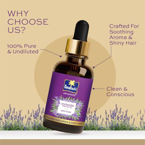Image of Parachute Advansed Lavender Essential Oil 14ml | 100% Pure | For long & thick hair | Soothing Aroma | Soft & Shiny Hair | Promotes Healthy-Looking Hair