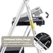 4-Step Ladder with Tool Platform, Wide Anti-Slip Platform & Thick Rubber Feet - Lightweight Heavy Duty Foldable & Portable - 330 lbs Capacity, Rubber Handgrip, Folding Step Stool - White