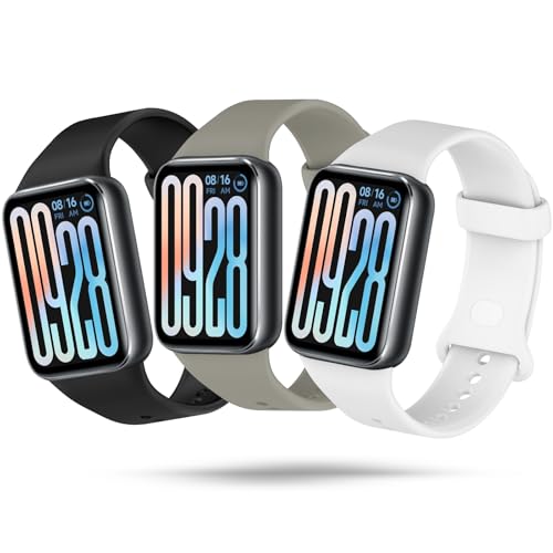 Xisair 3 Correas de Silicona Compatibles con Xiaomi Smart Band 9 Pro y Xiaomi Smart Band 8 Pro Sport Correa, Silicona, Transpirable, Suave y Cómodo de Reemplazo Correas para Miband 9 Pro, Miband 8 Pro