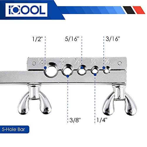 Icool Auto Single & Double Flaring Tool Kit For Copper Aluminum Soft Steel Brake Line Brass Tubing Tools And Car Mechanics, Flare Tool With Extra Adapters #TOP3