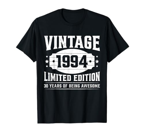 Vintage 1994 Limited Edition Men Women Classic Year Birthday T-Shirt