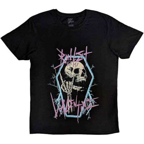 Bullet for My Valentine t-shirt Thrash Skull Rock Off taille S vêtement rock noir