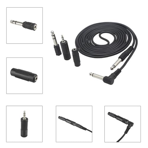 Guitarra cable audio de 300cm reducción ruido para teclado instrumento 4