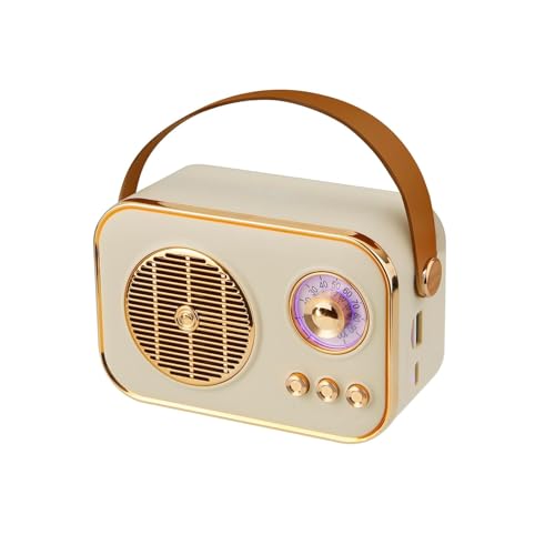 Image of INVICTO MZ209 Vintage Bluetooth Wireless Speaker | 10W RMS Loud Sound | Retro Design with Type-C Charging, 8H Battery Backup, USB & AUX Input, Portable Home & Outdoor Speaker
