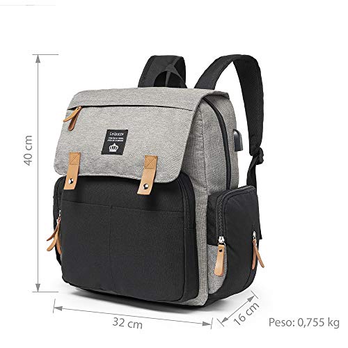 Mochila Bolsa Maternidade Feminina Lequeen Impermeável Bebê Menina Menino