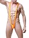 Creamlin Maillot de Bain Sexy pour Homme Borat Manikini Thong Costume de Halloween Cadeau de Noël (Orange)