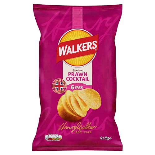 Walkers Prawn Cocktail Multipack Crisps 6 x 25g