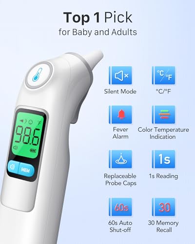 Femometer Family DET-1015 Ear Thermometer, Highly Accurate Ear Thermometer For Kids thumb #1