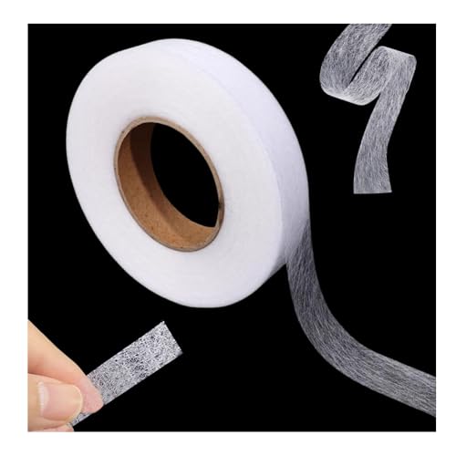 Bieiyhe Cinta para Dobladillos Termoadhesiva Blanco Cinta Dobladillo Plancha Cinta Adhesiva para Cortinas Cinta para Pegar Tela Sin Coser Cinta para Dobladillos Pantalon Cinta Adhesiva Tela