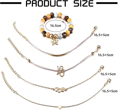 JeweBella 19 Pezzi Bracciale Donna Set Boemia