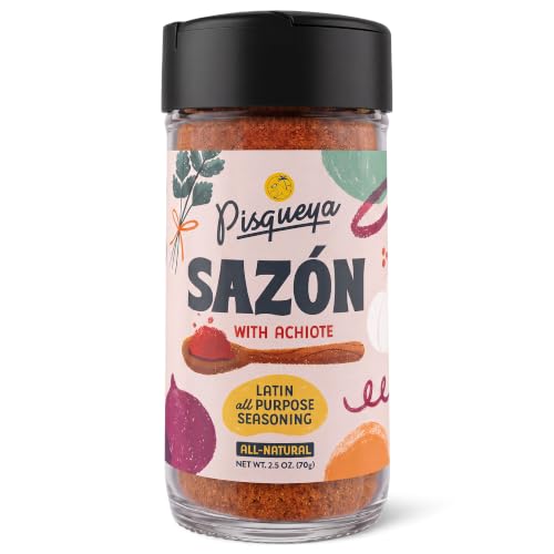 Pisqueya Sazon Seasoning with Achiote, All Natural, No MSG, 2.5 oz