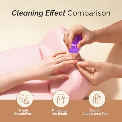 Image of MelodySusie 6PCS Nail Polish Gel Remover Tools Kit with Nail Clips | 10pcs Purple Fingers Clips, 100pcs Lint-Free Wipes, Files 100 /180, Buffer Block 400 /4000, Brush, Cuticle Pusher