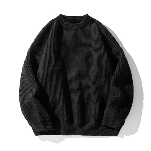 Pull homme en maille épaisse à col rond coupe décontractée du M au 3XL