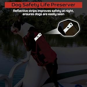 Bonaweite dog lifejacket high visibility dog life vest ripstop dog lifesaver puppy life preserver with high flotation for swimming boating lightweight pet life swimsuit for small medium large dogs   cucciolini doodles