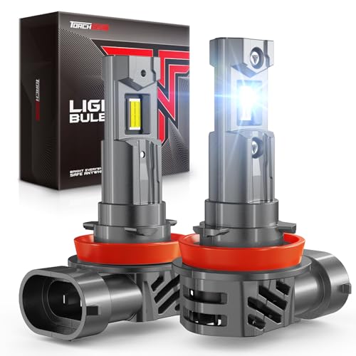 Image of Torchbeam T2S H11 H8 H9 Bulbs for Car 60000 Lumens, High Performance Halogen Replacement for High Beam, Low Beam & Fog Lights, 2 Pack