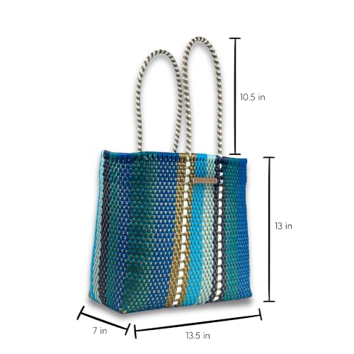 Image of MARIA VICTORIA Women's Waterproof Plastic Tote - Medium, Stylish Spring /Summer Bag for Daily Use & Travel