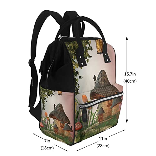 Sac à dos de voyage imprimé champignon idéal pour les week-ends en famille avec bébé - 2