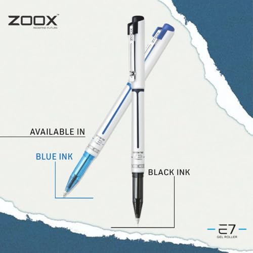 Flair Zoox E7 0.7mm Roller Gel Pen Azul Pack 2 miniatura 2