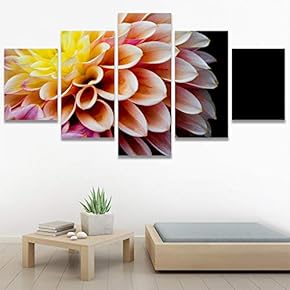SIGNWIN 5 Panel Canvas Wall Art Flora Snapshot...
