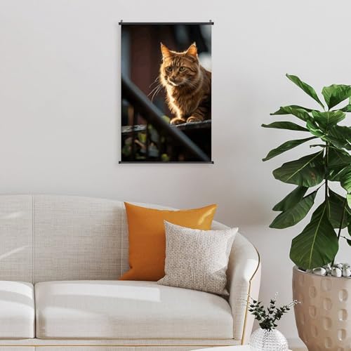 Poster sur toile chat déco murale maison bureau format 40x61 cm