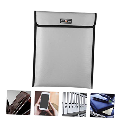NUOBESTY 1 Unidade Saco Impermeável e à Prova De Fogo Organizadores De Passaporte Saco De Dinheiro à