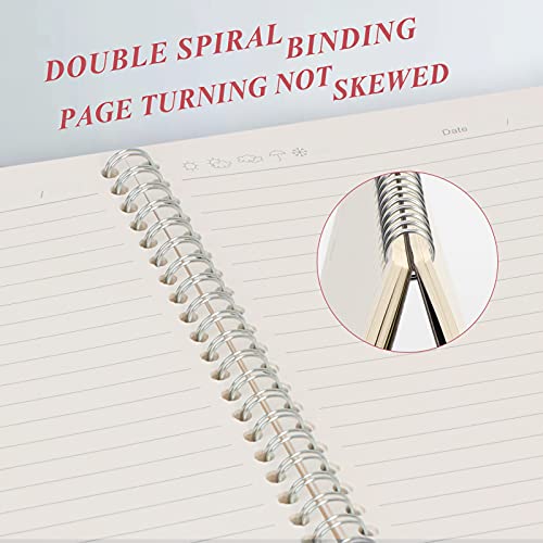 Songaa [4 Pack] Spiral Notebook, A5 Size College Ruled Notebooks, PP Hardcover Spiral Notebook Ruled Lined Journal Notebook Bulk, 80 Sheets / 160 Pages Spiral Bound Notebook (5.7"x image 5