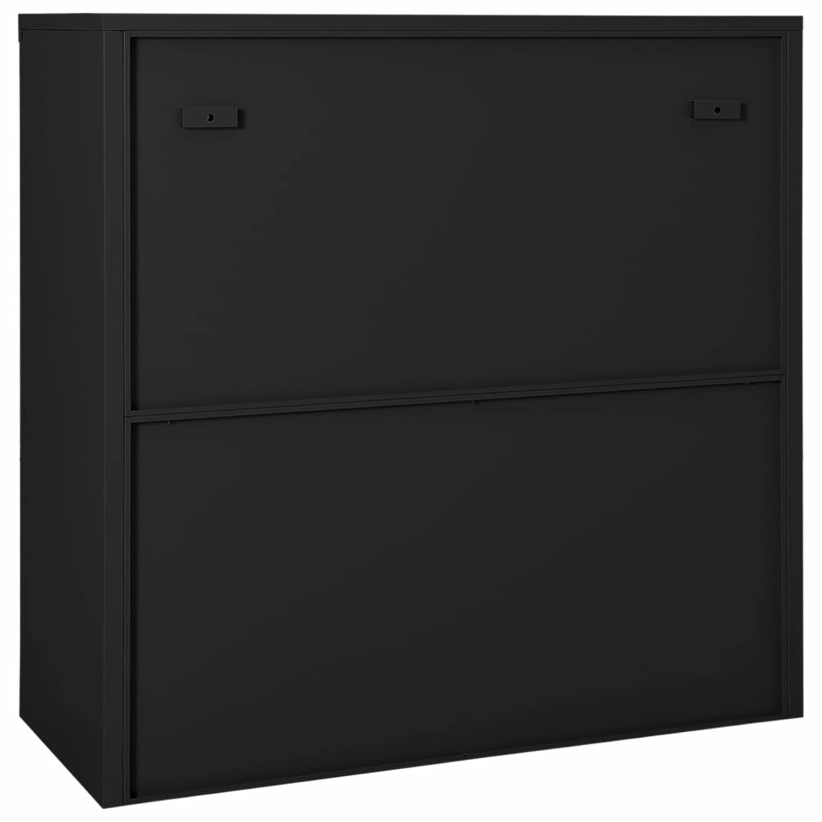 LAPOOH Armario con Puerta corredera, Armario Metalico, Armario Oficina, Mueble Archivador, Armario Archivador, Armario De Almacenamiento, Archivero Documentos, acero Antracita 90x40x90 cm