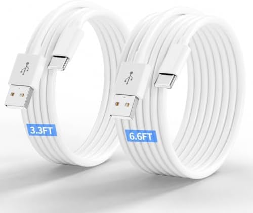 AIBelire USB A to USB C for CarPlay for iPhone USB Cord 2Pack [3.3FT+6.6FT]
