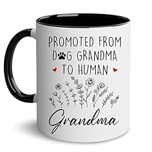 WHIDOBE Grandma Gift Mug, New Baby Reveal Gift For Grandma, Grandma To Be From Daughter, Baby Pregnancy Announcement…