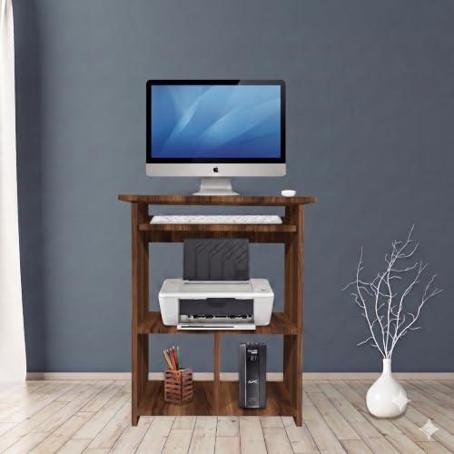 Image of Purple Furniture Engineered Wood Elite Home Office Computer Table,Study Desk,Writing Desk and Lap Desk for Students,Kids and Adults(Matte Finish, Do-It-Yourself, Small) (Classic Walnut)