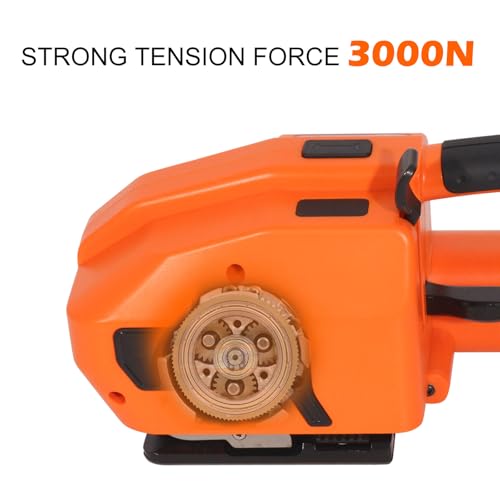 Image of Electric Strapping Machine with LCD Screen, 2 x 4000mAh Battery Powered Automatic Strapping Banding Tool for 1 /2 inch to 5 /8 inch PP PET Straps, Portable Baler for Box & Pallet Packaging