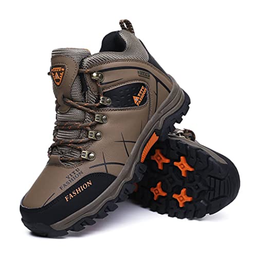 Mens Hiking Boots Non-Slip Outdoor Mid Top Ankle Boot Breathable Hiker Camping Trekking Shoes4