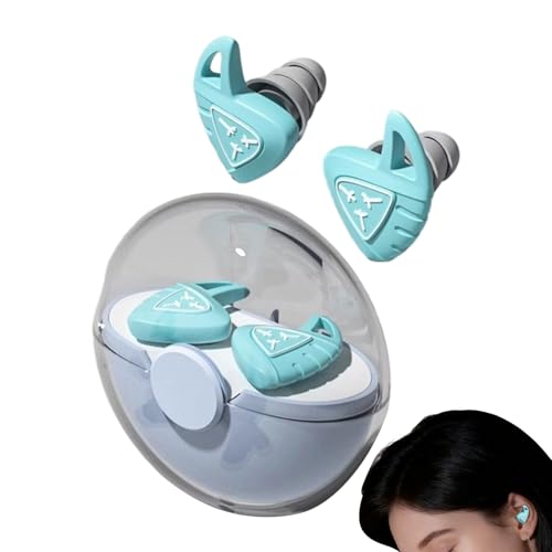 Tapones para los oídos para dormir con cancelación de ruido, de silicona suave, reutilizables, impermeables, tapones para los oídos reutilizables para dormir, para estudio, viajes, ronquidos