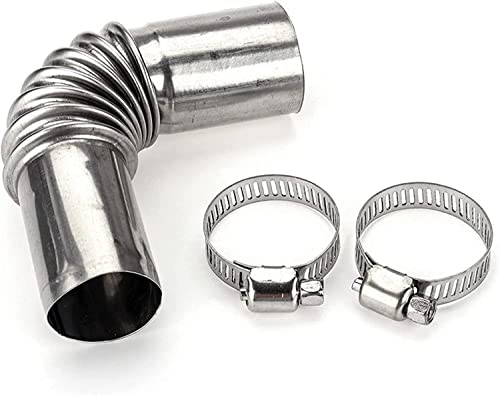 25MM Entlüftungsschlauch Edelstahl Standheizung Autoheizung Auspuffrohr Dieselgasentlüftungsschlauch, Silber