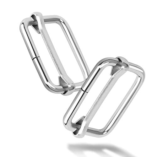 Erkoon 30 Pieces Slide Buckle 1 Inch Metal Triglide Slides Rectangle Adjustable Webbing Slider For Purse Making Bag Making Making Diy Accessories Silver #TOP7