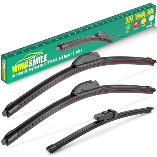 Image of 26 inch 16 inch 11 inch Windshield Wiper Blades Replacement for Hyundai Santa Fe 2024 2025 Premium All Weather Front Rear Wipers Set - OEM Quality (Pack of 3)