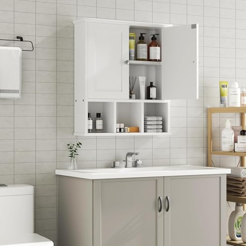 image for Shintenchi Bathroom Wall Cabinet with Door, Storage Organizer Over The