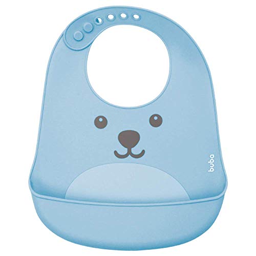 Buba, - Azul, Babador De Silicone Com Pega Migalhas Gumy Bebê Unissex, Azul (Blue), Único