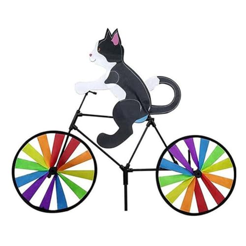 GOSIA 1 Pièce Vélo Wind Spinner Décoration de Jardin à Éolienne pour Vélo en Plastique comme Montré, Sculpture Animalière Mignonne, Moulinet de Vélo...