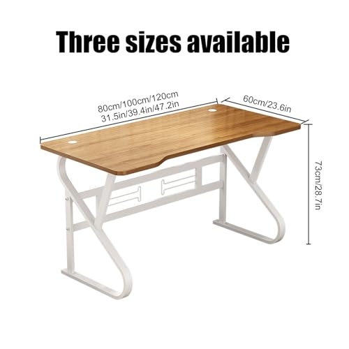 Bureau beige stable pour petits espaces table travail 80x60 - 3