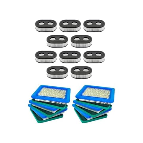 10 Pack 593250 Filter and 6 Pack 491588s Filter with Pre Cleaner 491588 399959 Cover